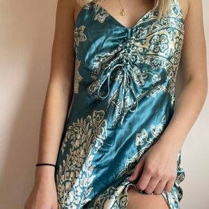 ZARA Mini Slip Dress Silky Satin Nightie Pjs Nightgown Playful